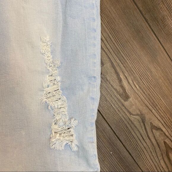 Roca Wear Distressed Faded Denim Midi Skirt 9/10 - Picture 5 of 11